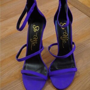 SOOD ON FB MARKET!!!! 
BRAND NEW So Me Women's Purple Strappy Heels